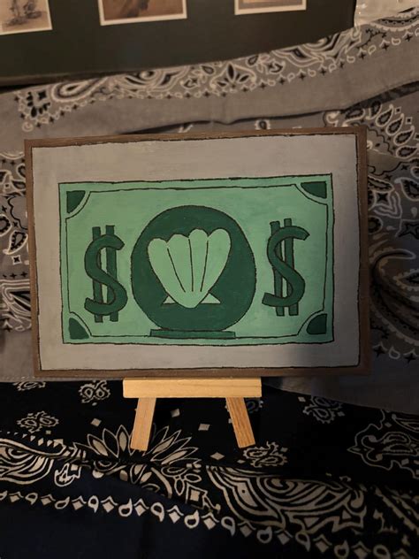 Mr Krabs First Dollar Painting - Etsy