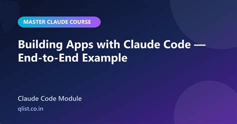 Building Apps with Claude Code | Master Claude Course | QList