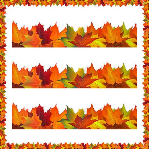 Autumn Leaves Border Clip Art
