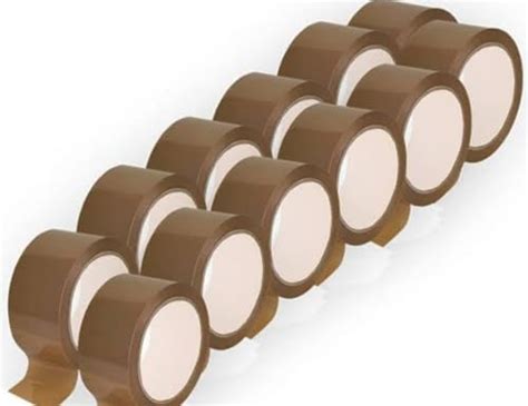 MHWonder 555 Brown BOPP tapes 2 inch width * 65 metres (pack of 12) (42 ...