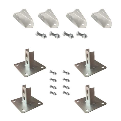 Solar Panel Mounting Hardware Kit - GI Degree Clamps & Base Plates with ...