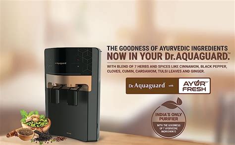 Eureka Forbes Dr. Aquaguard Edge with Ayurfresh RO Water Purifier with ...