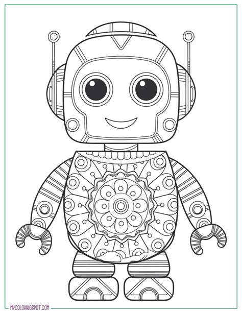 Image result for Robot Coloring Pages Detailed