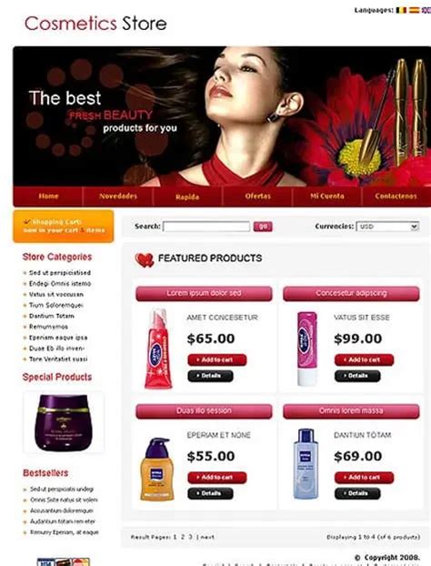 Responsive Ecommerce Website Templates Free 461 - Templates Front