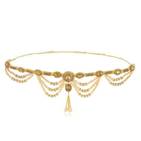 Buy HARITA Traditional Gold Plated Pearl Kamarband Waist Bands for ...