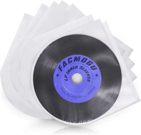 Facmogu100 Pieces Lp Vinyl Record Inner Sleeves 12 Inch Semi ...