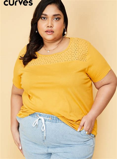 Buy Women Schiffli Short Sleeve T-shirt Online at just Rs. 499.0 ...