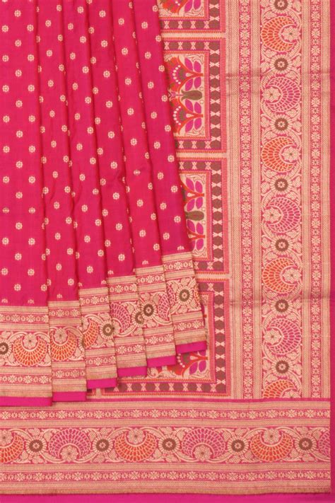 Banarasi Katan Silk Pink Saree – Kalanjali