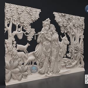 Buy Radha Krishna STL 3D Model, Carvign Model, CNC Router Carving ...