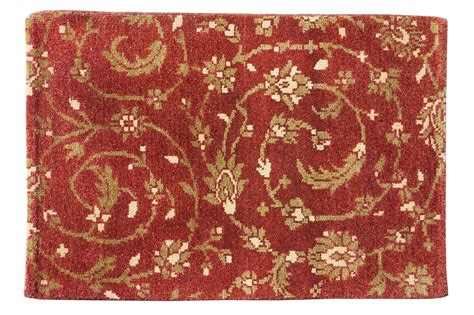Contemporary Red Hand Knotted Carpets 2 x 3 | Kailash Rugs Industries ...