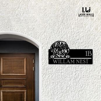 Shih Tzu Dog,Farm house, House Name plate , customised plate ,steel ...