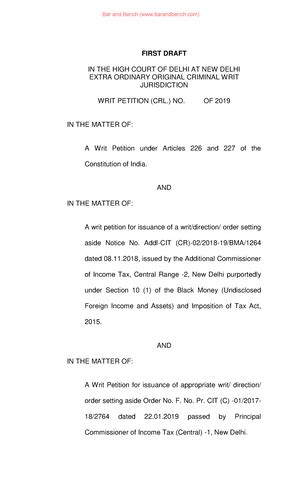 Anila Rasiklal Mehta in WP 1300 of 2019 and order of BHC dt.13 - IN THE ...