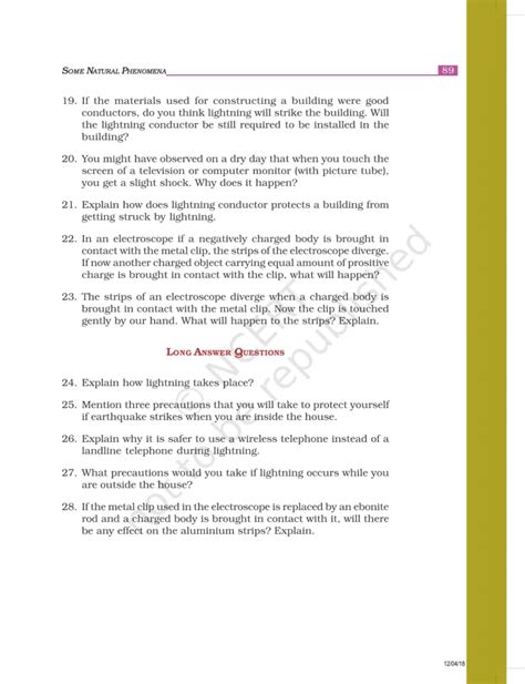 NCERT Exemplar Class 8 Science Chapter 15 - Some Natural Phenomena