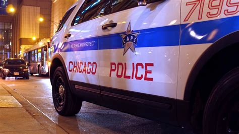 Chicago Police Parked In Downtown City Stock Footage SBV-322940427 ...