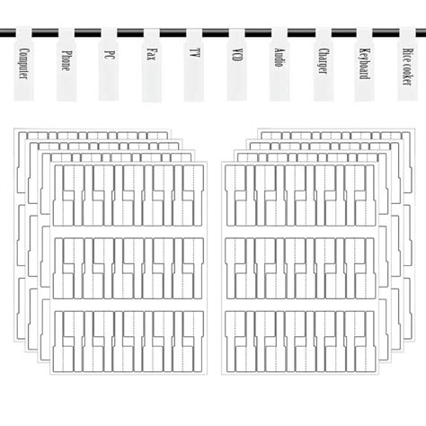 240 PCS Cable Labels, White Wire Labels Electrical, Waterproof Cord ...