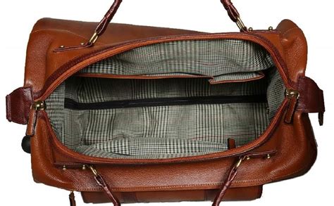 RICHSIGN Leather Accessories 23 Inch Cabin Size Tan Leather Travel ...