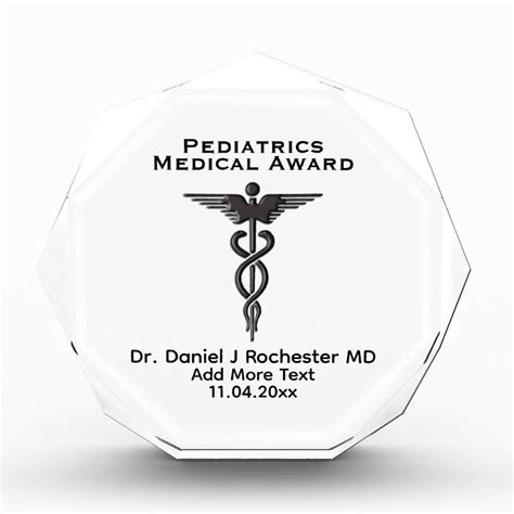 Medical Insignia Caduceus Acrylic Trophy Acrylic Award | Zazzle ...