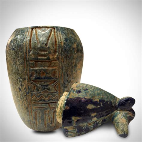 Ancient Egyptian Authentic Large Canopic Tomb Jars // Set Of 4 ...