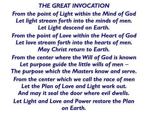 Image result for Great Invocation Prayer