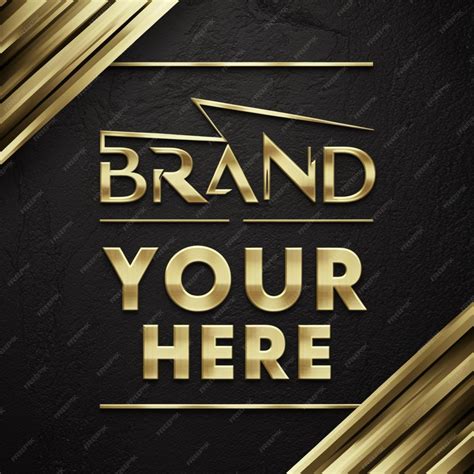 Premium Photo | A gold logo for your here here here here