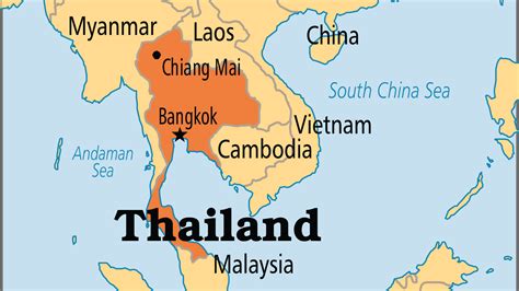 Location Of Thailand On World Map