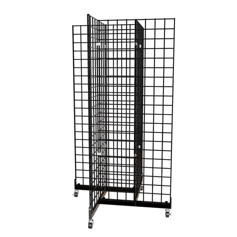 Buy Bonnlo 5' x 2' Grid Panel Tower, 4-Way Floorstanding Grid Wall with ...