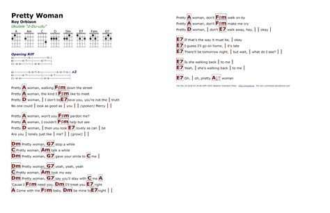 Pretty Woman (Roy Orbison) Guitar Chords