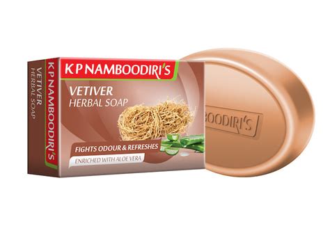 Vetiver Herbal Soap (100gm) x 4 Combo Pack | K P Namboodiri's