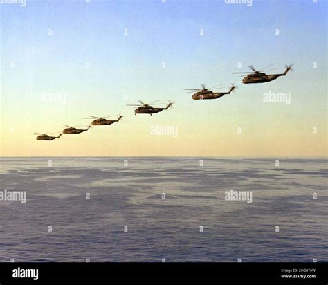 Six RH-53D Sea Stallion in flight Stock Photo - Alamy