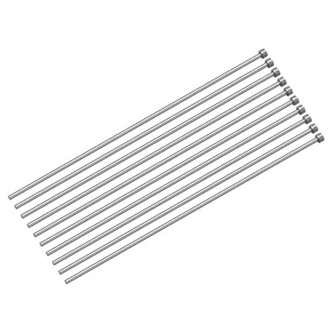 uxcell Straight Ejector Pins, 4mm (5/32") Dia. 65Mn Steel Round Tip ...