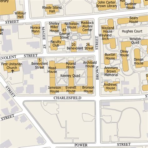 Brown University Campus Map