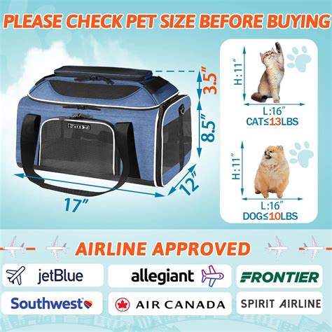 Petskd Top-Expandable Pet Carrier 17x12x8.5 JetBlue Allegiant Spirit ...