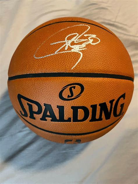 NBA Finals MVP Steph Curry Signed Basketball Authentic NBA Game Ball ...