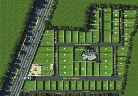 Villa plots aerial view
