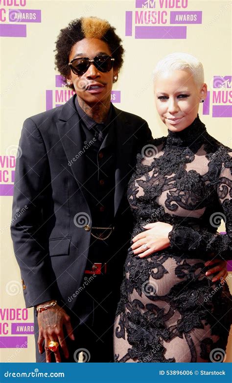 Wiz Khalifa and Amber Rose editorial photo. Image of actress - 53896006