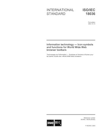 ISO/IEC 18036:2003, Information technology - Icon symbols and functions ...