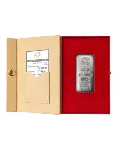MMTC-PAMP Ingot Silver Casted Bar Of 250 gm in 24 Karat 999.9 Purity