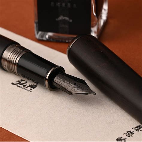 Buy Hongdian 660 Wood Black Fountain Pen| Wooden Pens Online|Hongdian ...