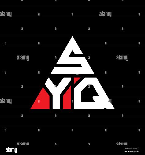 SYQ triangle letter logo design with triangle shape. SYQ triangle logo ...