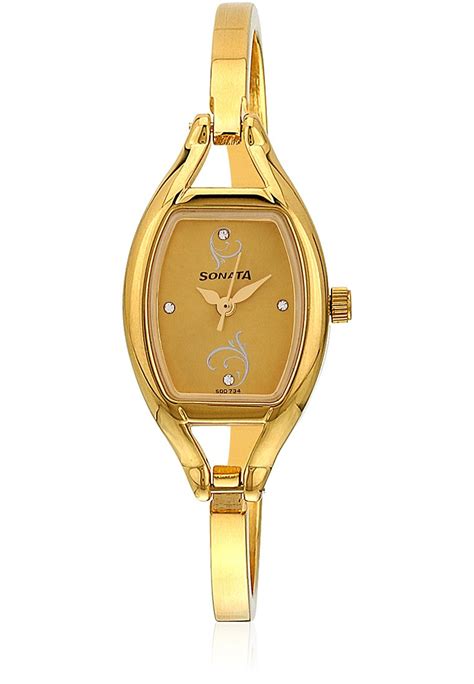 Sonata Wedding Collection Analog Gold Dial Women's Watch -NK8114YM05 ...