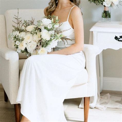 White floor length dress Bridal 🤍 Worn once XS - Depop