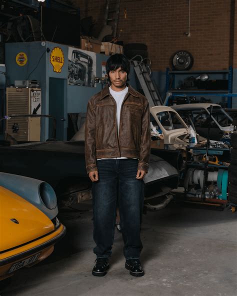 Aged Heavy Wash Leather Jacket – Mutimer