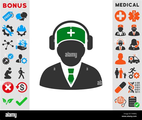 Medical Call Center Icon Stock Photo - Alamy