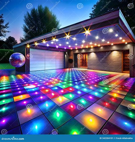 A Garage Magically Transforms Into A Vibrant Disco Dance Floor Royalty ...