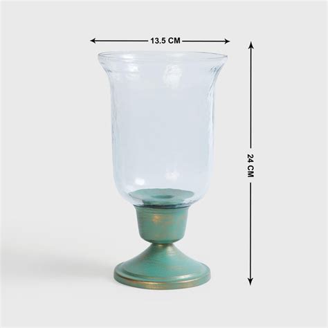 Buy Fiesta Hurricane Candle Holder with Metal Base from Home Centre at ...