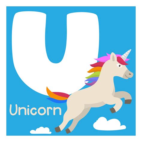 alfabeto letra u con animal bueno para la educación de los niños ...