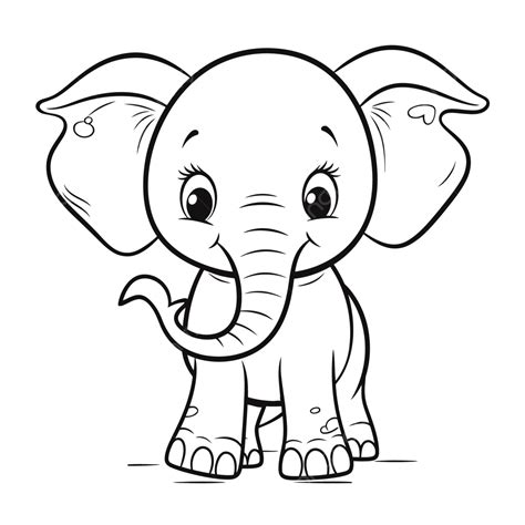 Simple Elephant Coloring Page How To Draw An Elephant Easily – Step
