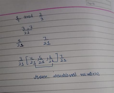 find 3 rational and irrational numbers between 1/7 and 2/3 - Brainly.in