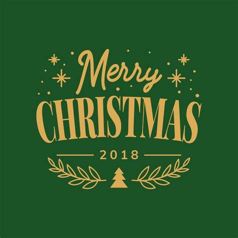 Frohe Weihnachten 2018 Gruß Abzeichen | Kostenlose Vektor