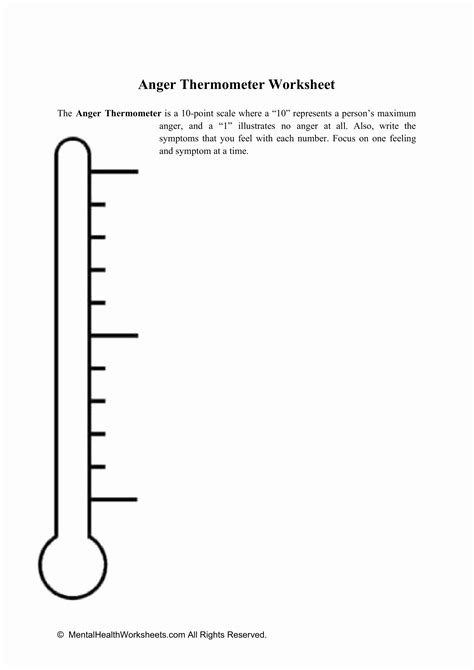Get 30 Effectively Anger thermometer Worksheet – Simple Template Design